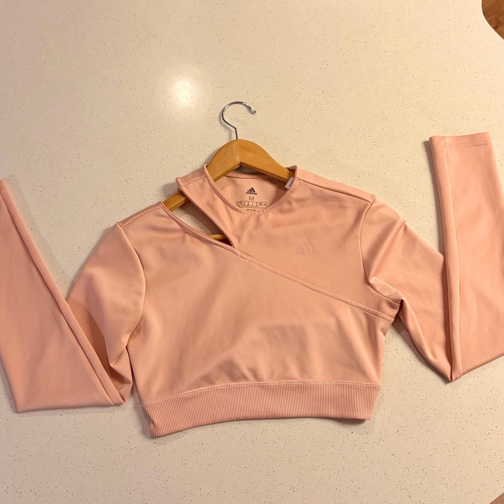 Adidas Light Pink Long-Sleeve Top
